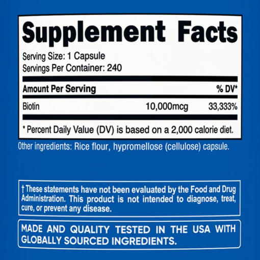 Nutricost - Biotin, 120 kapslar - Bild 2