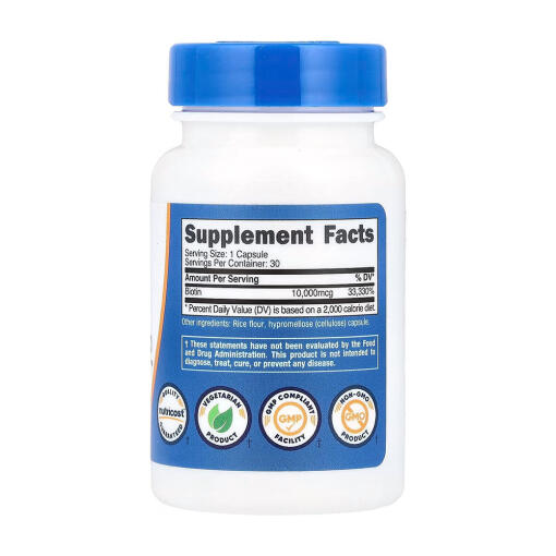 Nutricost - Biotin, 30 kapslar - Bild 2