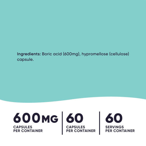 Nutricost - Borinsyra Kapslar, 60 kapslar - Bild 2