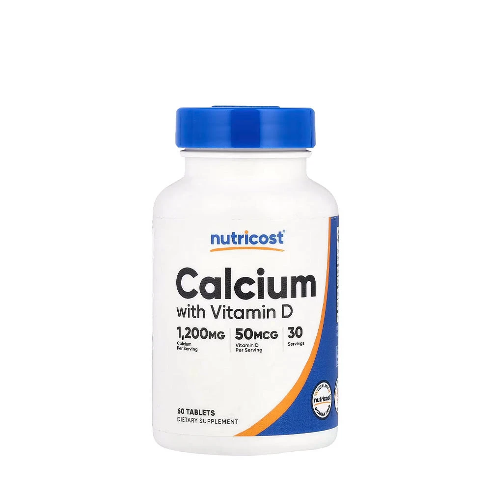 Nutricost - Kalcium med Vitamin D3, 60 tabletter | D-vitaminHälsokostKalcium | Apoteka