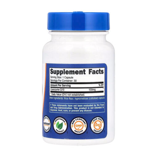 Nutricost - CoQ10, 100 mg, 30 kapslar - Bild 2
