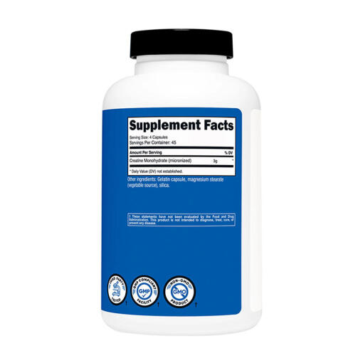Nutricost - Kreatinmonohydratkapslar, 180 kapslar - Bild 2