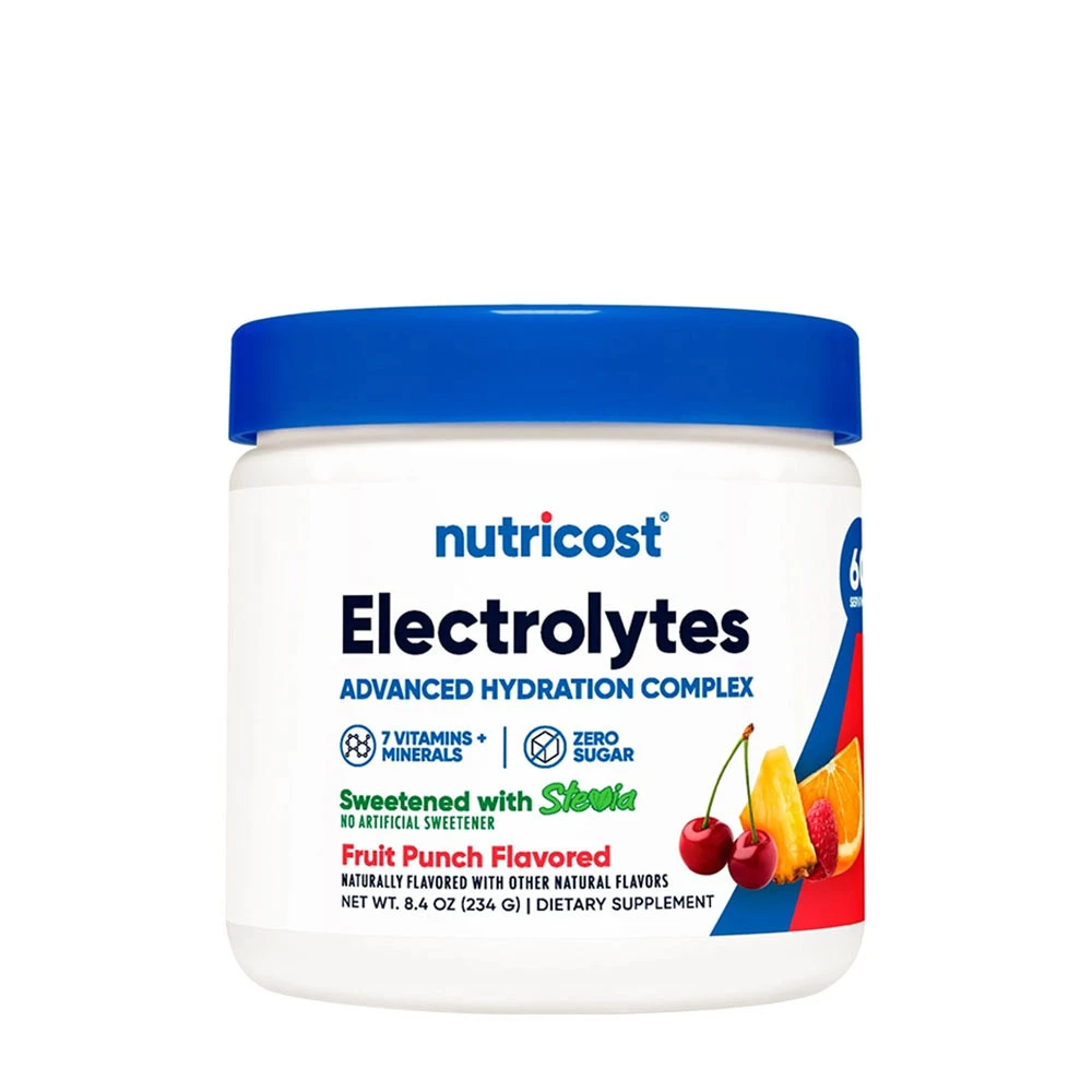 Nutricost - Elektrolytkomplex, 234 g, Fruktpunsch | HälsokostÅterhämtning efter träningFitness och träning | Apoteka