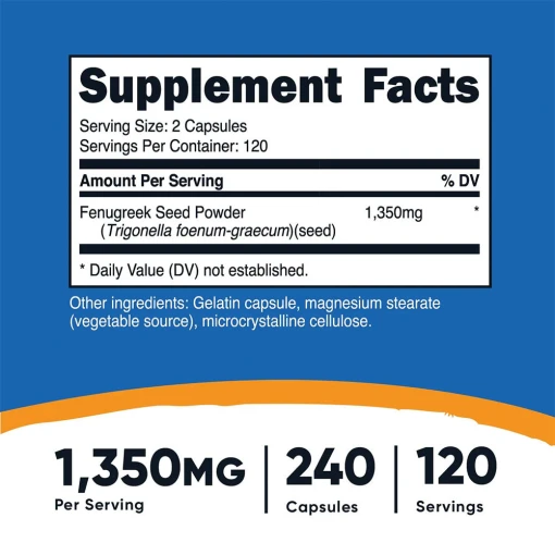 Nutricost - Fänkålsfrö 1350 mg, 240 kapslar - Bild 2