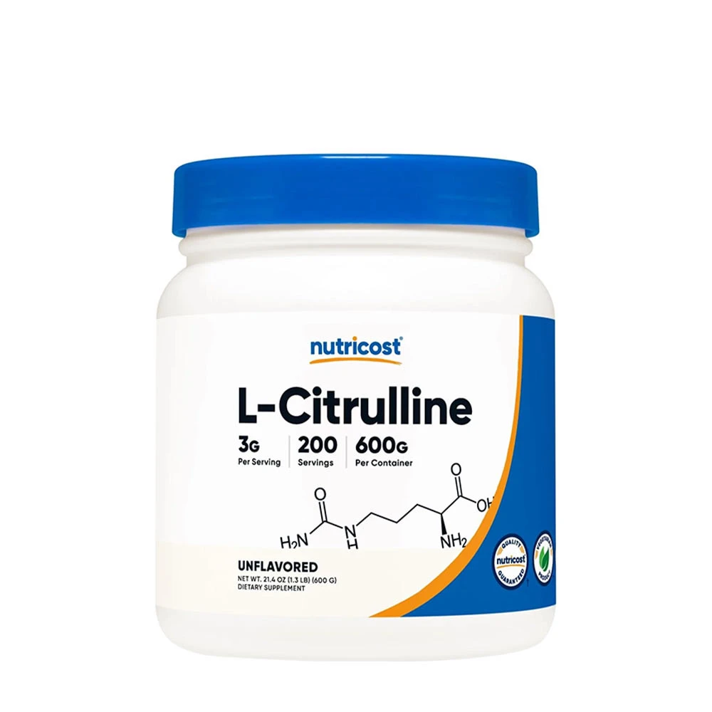 Nutricost - L-Citrullinpulver, 600 g | Hälsa och välbefinnandeAllt-i-ett kosttillskottFitness och träningKväveoxidförstärkareNordisk vitalitetBiohacking | Apoteka
