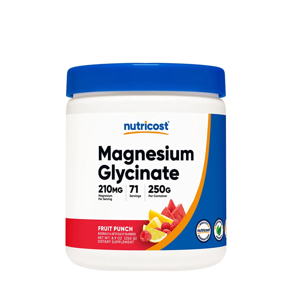 Nutricost - Magnesiumglycinatpulver, 250 g, Fruktpunsch | HälsokostMagnesium | Apoteka
