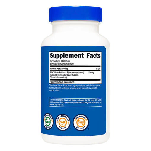 Nutricost - Mjölkört 300 mg, 120 kapslar - Bild 2