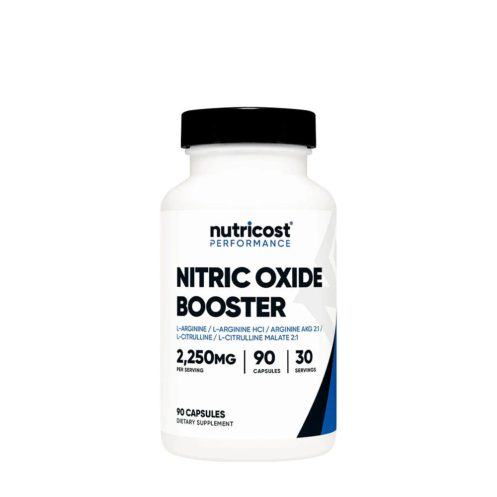 Nutricost - Nitric Oxide Booster, 750 mg, 90 kapslar | HälsokostUthållighetFitness och träningSköldkörtelns regulatorerL-argininKväveoxidförstärkare | Apoteka