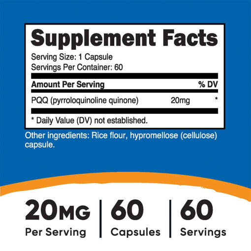 Nutricost - PQQ 20 mg, 60 kapslar - Bild 2