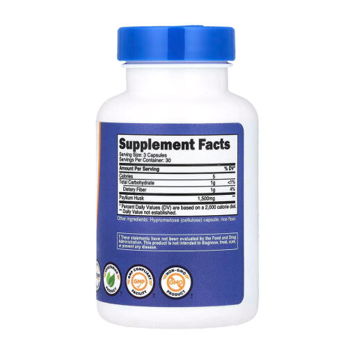 Nutricost - Psylliumfröskal 1500 mg, 90 kapslar - Bild 2