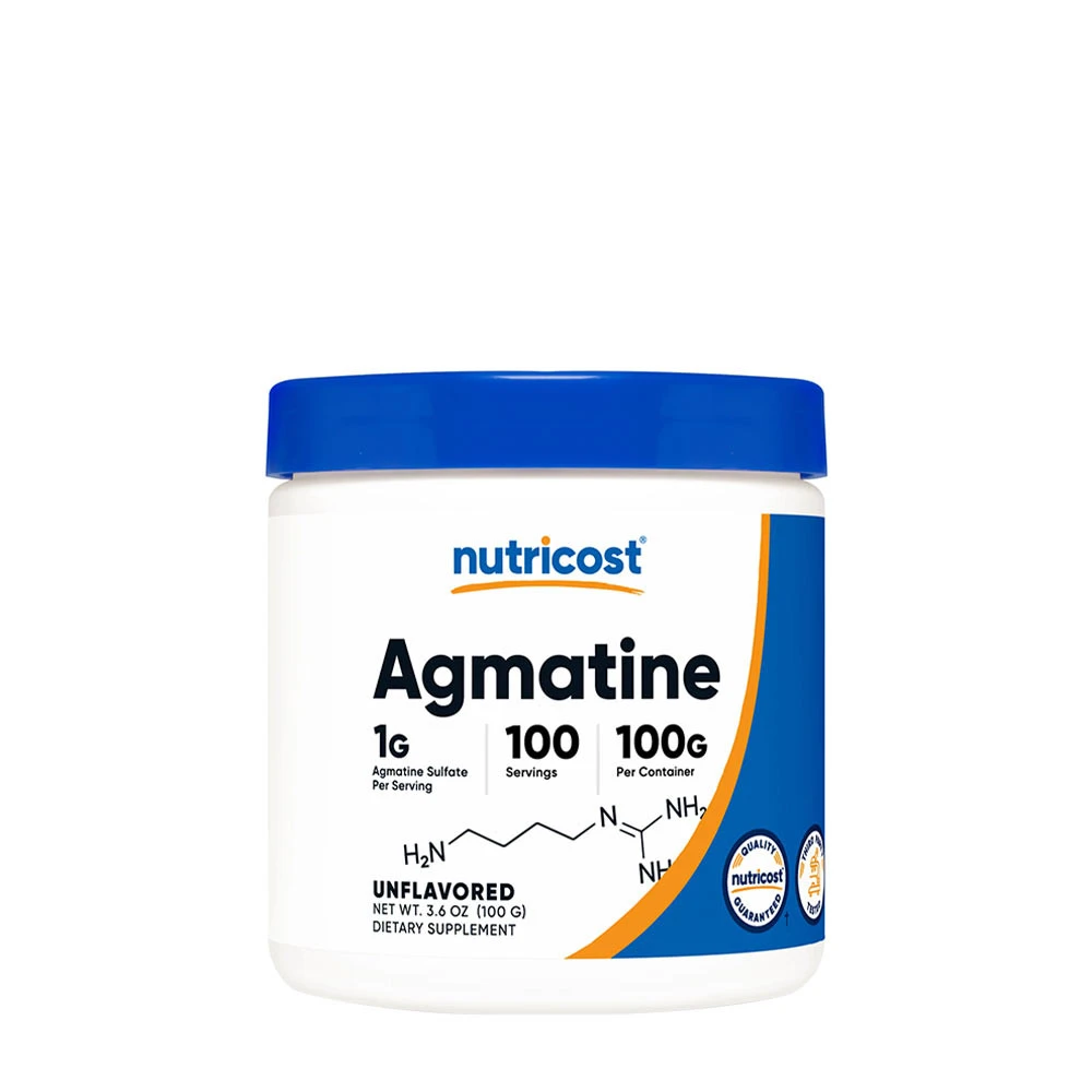 Nutricost - Rent Agmatinsulfatpulver, 100 g, Osmaksatt | Hälsa och välbefinnandeHälsokostFitness och träningKväveoxidförstärkare | Apoteka