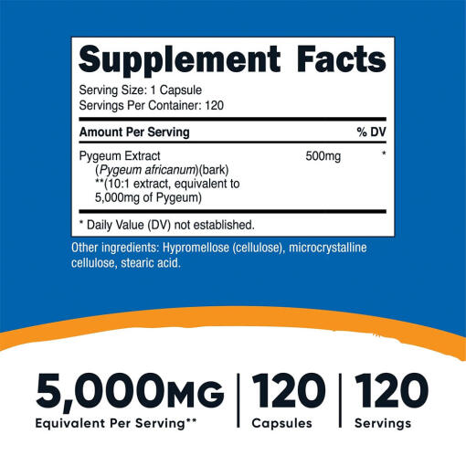 Nutricost - Pygeum, 120 kapslar - Bild 2
