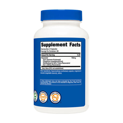 Nutricost - Resveratrolkapslar, 120 kapslar - Bild 2