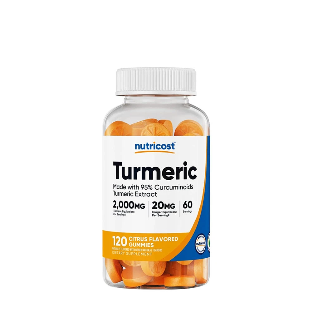 Nutricost - Gurkmejagummier, 2000 mg, 120 stycken, Citron | HälsokostGurkmeja | Apoteka