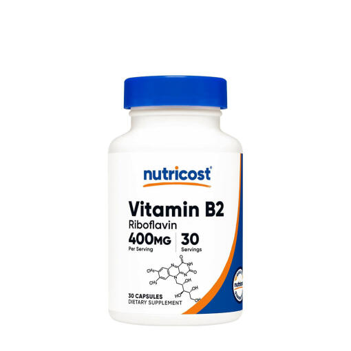 Nutricost Vitamin B2 Riboflavin 400 mg (30 Capsules)