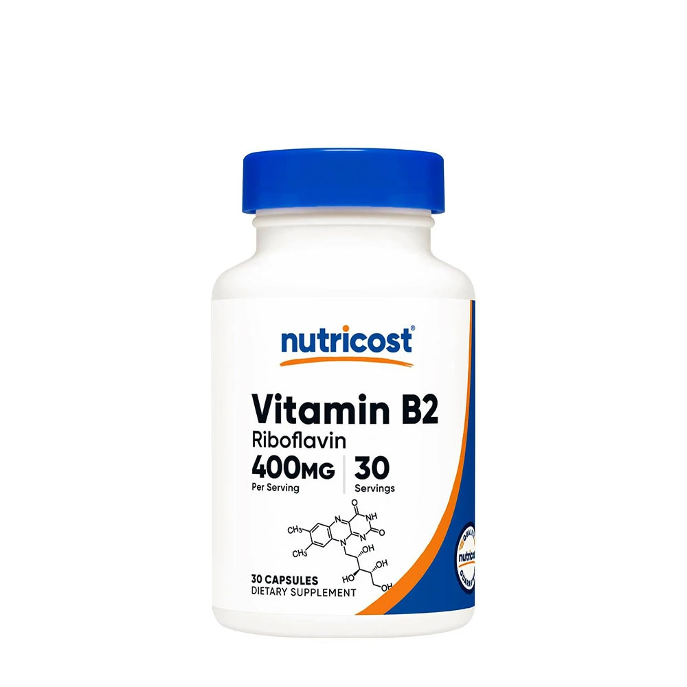 Nutricost - Vitamin B2 Riboflavin, 400 mg, 30 kapslar | Vitaminer och MineralerVissa vitaminerB-vitaminB2 | Apoteka