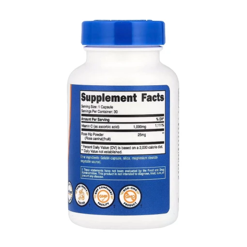 Nutricost - Vitamin C med Nyponkapslar, 30 kapslar - Bild 2