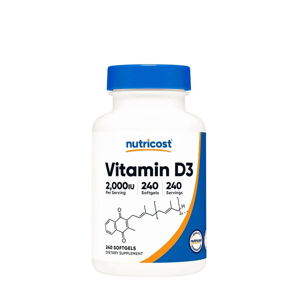 Nutricost - Vitamin D3 2000 IE, 240 mjukkapslar | Vitaminer och MineralerD-vitaminHälsokost | Apoteka