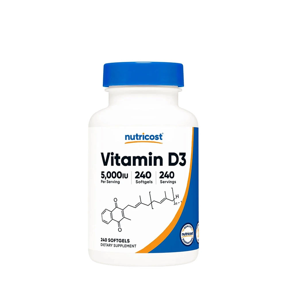 Nutricost - Vitamin D3, 5000 IE, 240 mjukkapslar | D-vitaminHälsokost | Apoteka