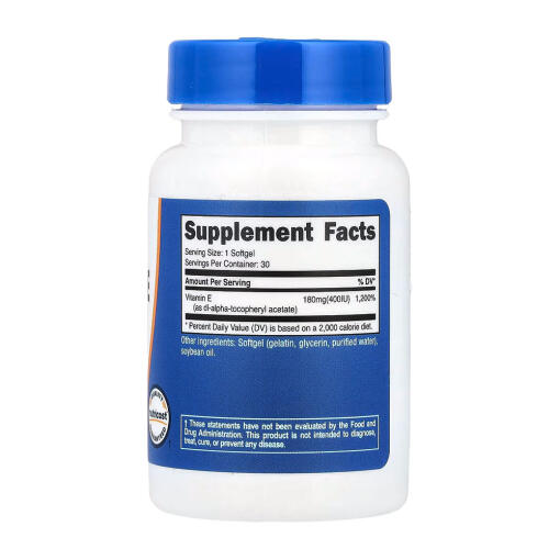 Nutricost - Vitamin E 400 IU, 30 mjukkapslar - Bild 2