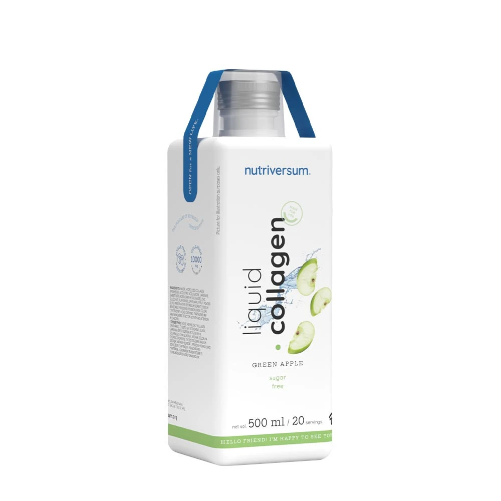 Nutriversum - Flytande Kollagen 10 000 mg Utan Socker, 500 ml, Grönt Äpple | HälsokostKollagen | Apoteka