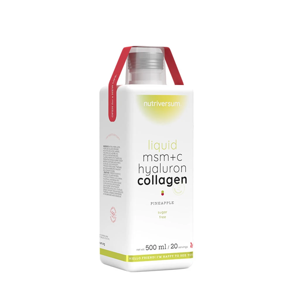 Nutriversum - Flytande MSM+C med Hyaluron och Kollagen, 500 ml, Ananas | HälsokostMultimineralerKollagenHyaluronsyraMSM | Apoteka