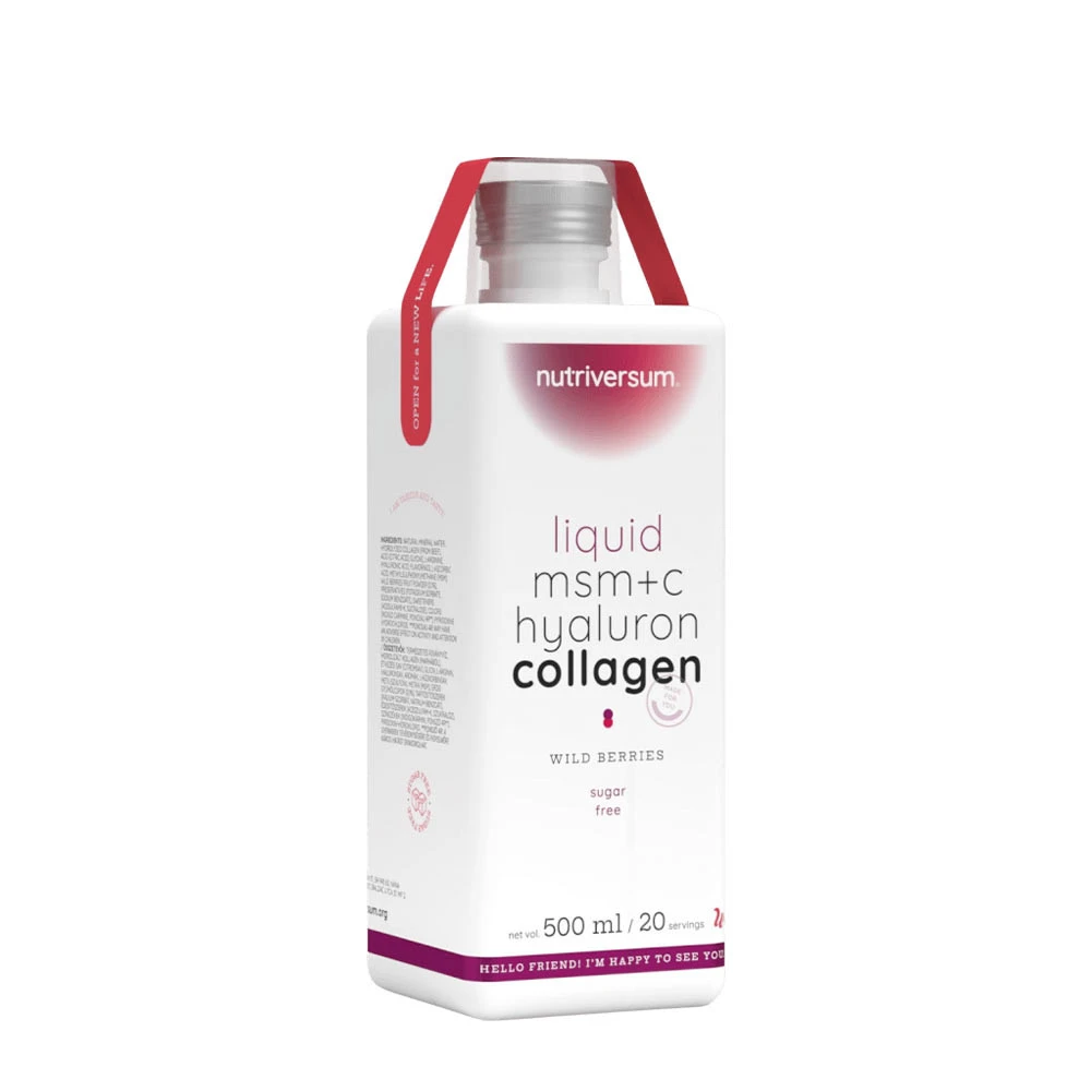 Nutriversum - Flytande MSM+C Hyaluron Kollagen för kvinnor, 500 ml, Vilda bär | Hälsa och välbefinnandeHälsokostMultimineralerKvinnors vitaminerKollagenMSM | Apoteka
