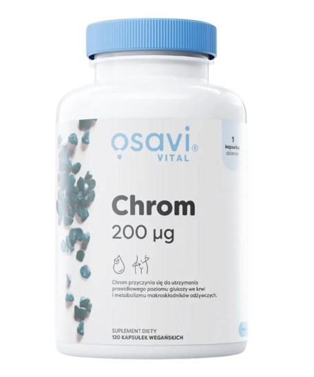 Osavi - OSAVI Chrom, 200 mcg, 120 kapslar | Vitaminer och MineralerVissa mineralerMatsmältningshälsaKaliumKrompikolinat | Apoteka