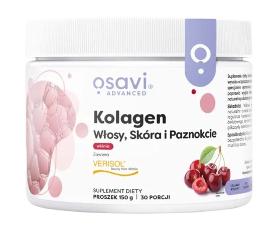 Osavi - Kollagen för hår, hud & naglar, körsbärssmak, 150 g | Vitaminer och MineralerHår och naglarKollagen | Apoteka