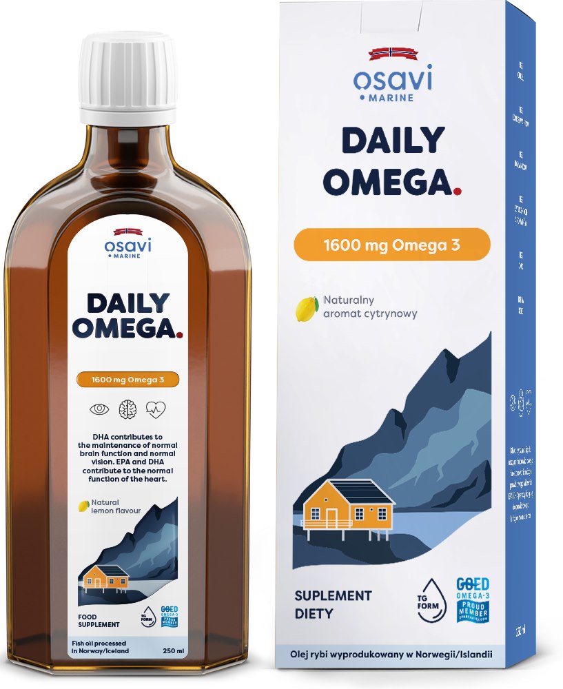 Osavi - Daglig Omega 1600 mg, naturlig citronsmak, 250 ml | Vitaminer och MineralerOmegas - EFA - CLA - oljorOmega och fiskoljaOmega & Näringsoljor | Apoteka