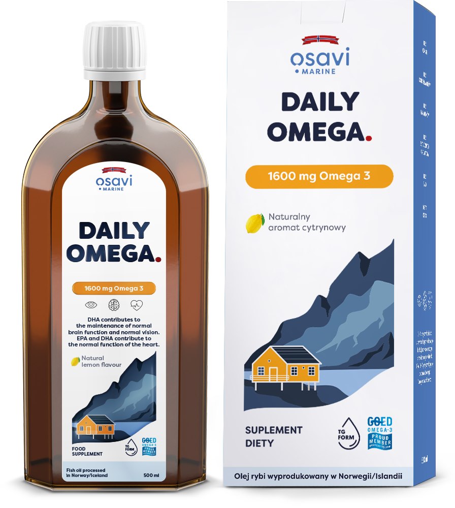Osavi - Daily Omega 1600 mg, naturlig citronsmak, 500 ml | Vitaminer och MineralerOmegas - EFA - CLA - oljorOmega & Näringsoljor | Apoteka