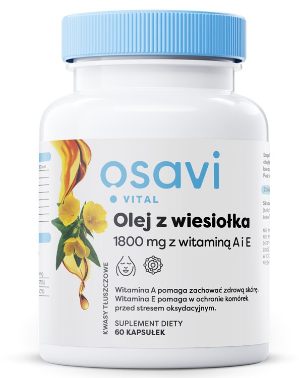 Osavi - OSAVI Kvällsrosolja, 600 mg med vitamin A & E, 60 kapslar | Vitaminer och MineralerOmegas - EFA - CLA - oljorA-vitaminPrimulaoljaVitamin E | Apoteka