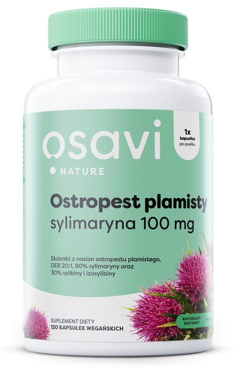 Osavi - Mjölktistel, Silymarin 100 mg, 120 kapslar | Vitaminer och MineralerMatsmältningshälsaMjölktistelMariatistel | Apoteka