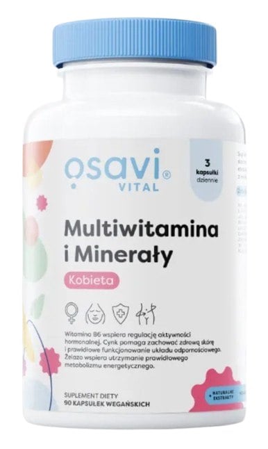 Osavi - Multivitaminer och Mineraler för Kvinnor, 90 kapslar | Vitaminer och MineralerMultivitaminerKosttillskott för kvinnorNiacin | Apoteka
