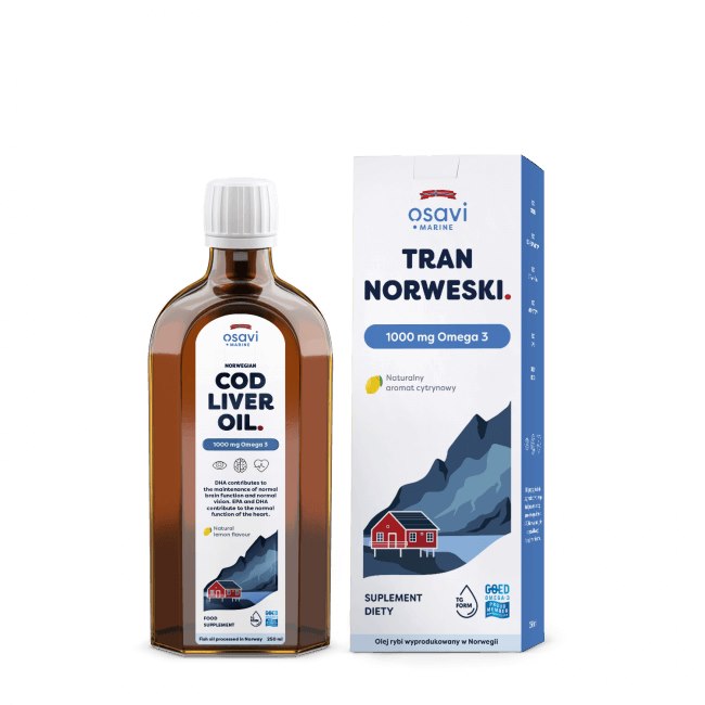 Osavi - Norsk Torskleverolja, 1000 mg - citronsmak (250 ml) | Vitaminer och MineralerOmegas - EFA - CLA - oljorOmega & Näringsoljor | Apoteka