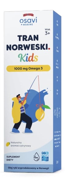Osavi - Barns Torskleverolja, 1000 mg - citronsmak (50 ml) | Vitaminer och MineralerOmegas - EFA - CLA - oljorBarns hälsaOmega & Näringsoljor | Apoteka