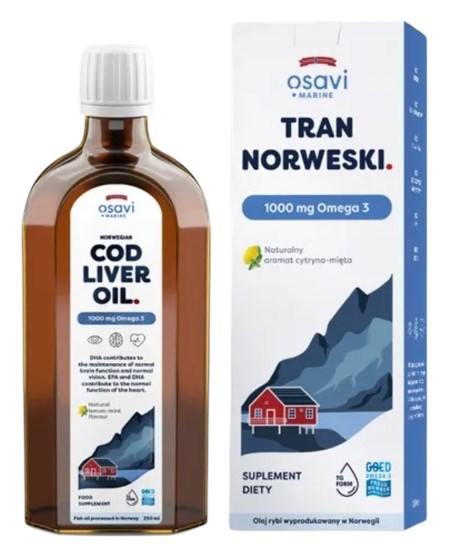 Osavi - Norsk Torskleverolja, 1000 mg Omega 3 (Citron-Mint), 500 ml | Vitaminer och MineralerOmegas - EFA - CLA - oljorOmega & Näringsoljor | Apoteka