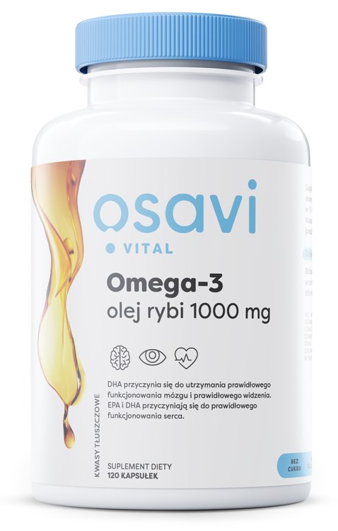 Osavi - Omega-3 Fiskolja, 1000 mg (120 kapslar)