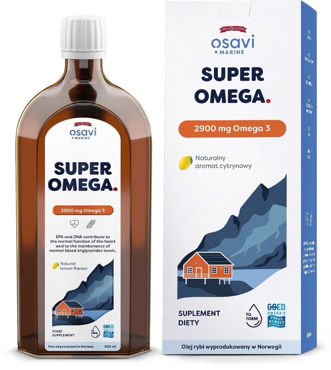 Osavi - Super Omega, 2900 mg, naturlig citronsmak, 500 ml | Vitaminer och MineralerOmegas - EFA - CLA - oljorOmega & Näringsoljor | Apoteka
