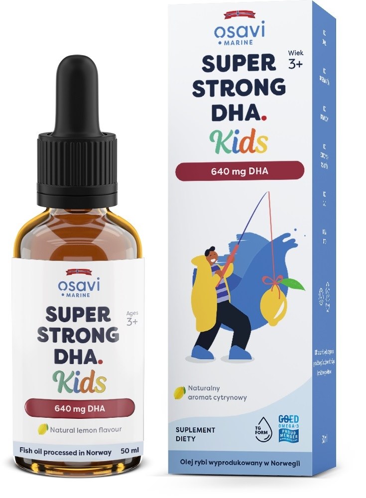 Osavi - Super Strong DHA Kids, 640 mg, naturlig citronsmak, 50 ml | Vitaminer och MineralerOmegas - EFA - CLA - oljorOmega och fiskoljaBarns hälsaOmega & Näringsoljor | Apoteka