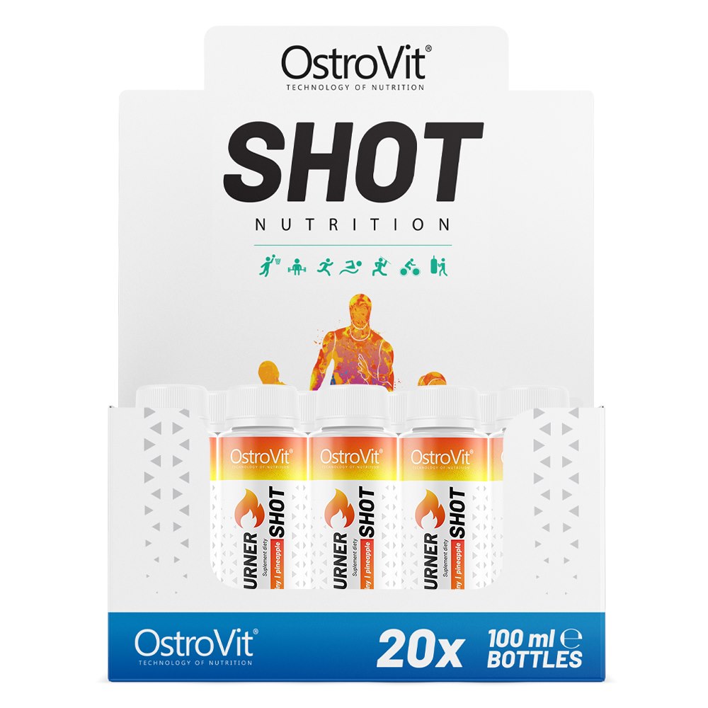 OstroVit - Fat Burner Shot utan koffein, 20 x 100 ml | Vitaminer och MineralerViktkontrollMultimineralerL-karnitinTermogena fettförbrännareNiacin | Apoteka