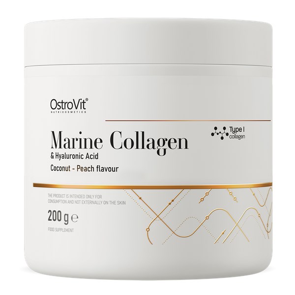 OstroVit - Marint Kollagen & Hyaluronsyra, Kokos & Persika, 200 g | Vitaminer och MineralerHälsa och välbefinnandeKollagenHyaluronsyra | Apoteka