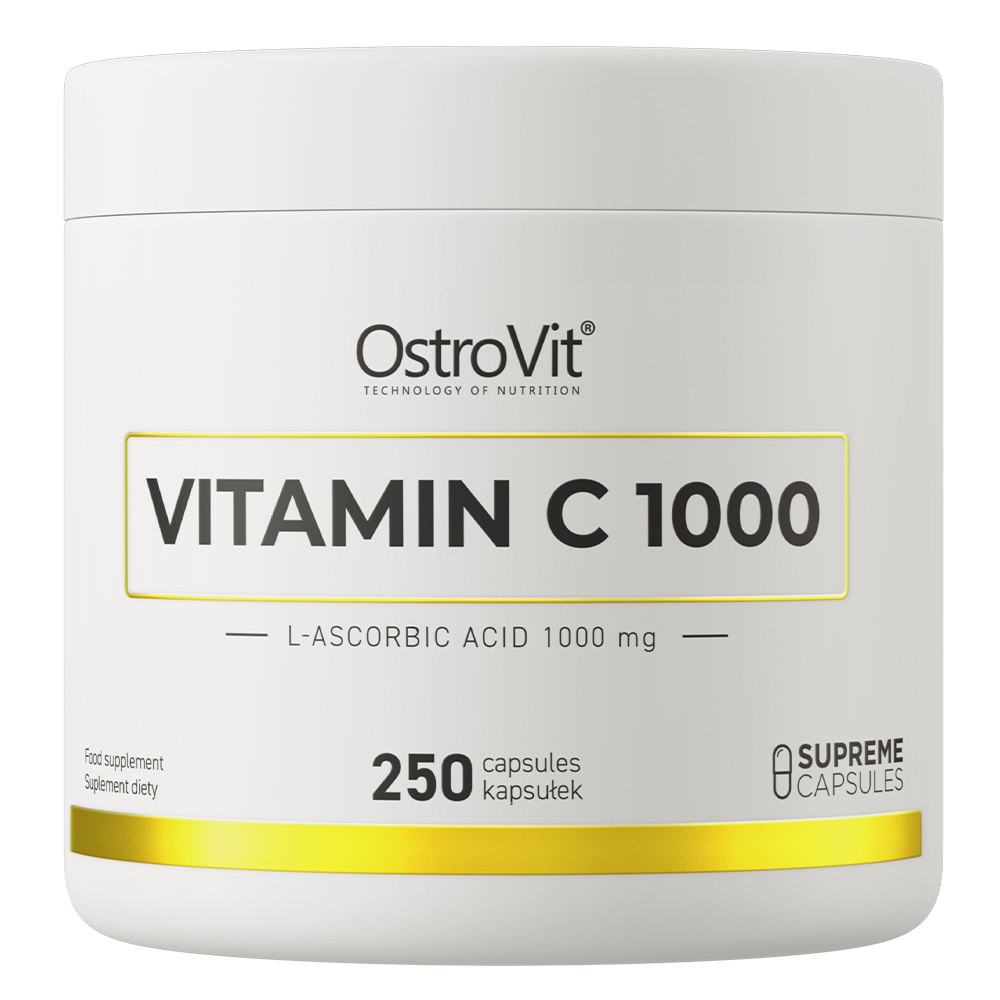 OstroVit - Vitamin C 1000 mg, 250 kapslar | Vitaminer och MineralerKollagenVitamin C | Apoteka