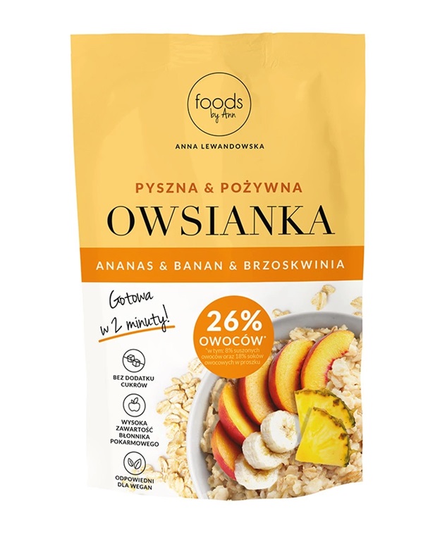 Levann - Havregrynsgröt, Ananas &amp; Banan &amp; Persika, 50g | Veganska produkterHälsokost | Apoteka