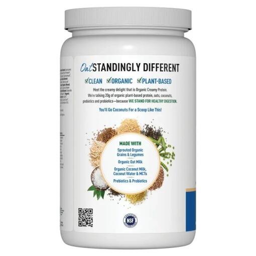 Garden of Life - Ekologiskt Krämigt Protein med Havremjölk, Vaniljkaka - 860g - Bild 3