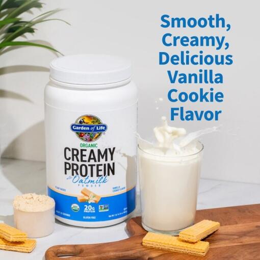 Garden of Life - Ekologiskt Krämigt Protein med Havremjölk, Vaniljkaka - 860g - Bild 6