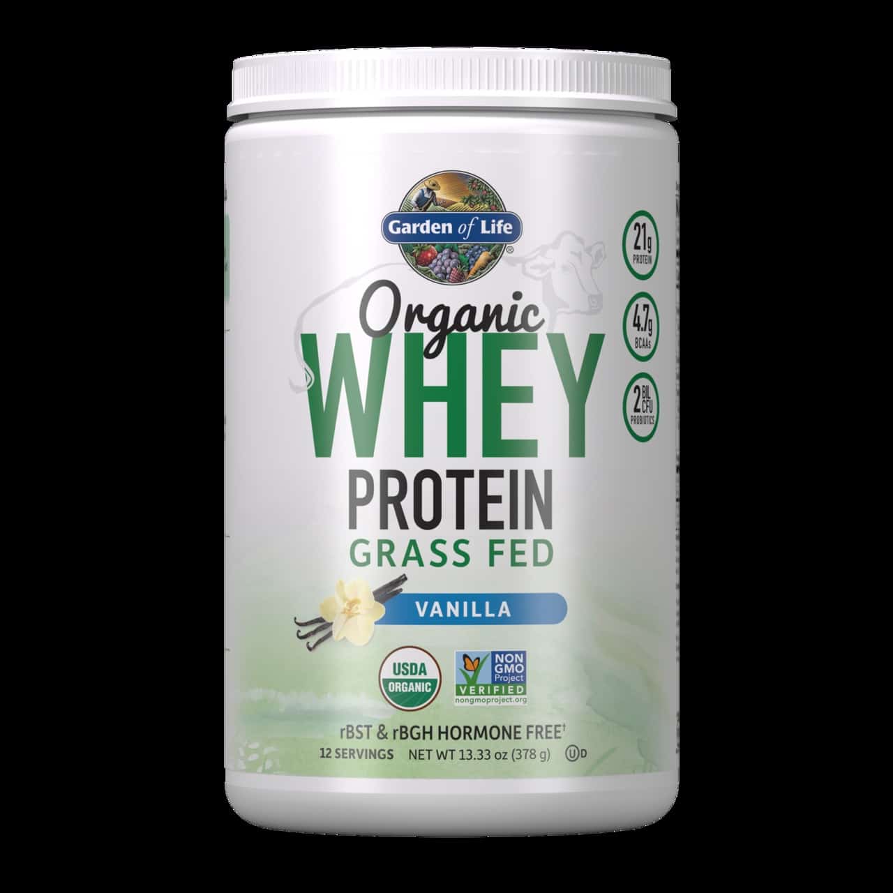 Garden of Life - Ekologiskt vassleprotein, gräsbetat, vanilj - 378 g | HälsokostKostproteinVassleprotein | Apoteka