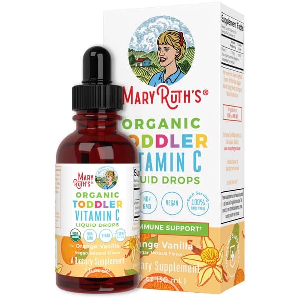 MaryRuth Organics - Ekologiska C-vitamindroppar för småbarn, apelsin vanilj - 30 ml | Vitaminer och MineralerVeganska produkterVissa vitaminerHälsokostBarns hälsaVitamin C | Apoteka