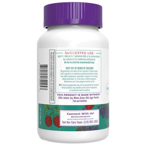 MaryRuth Organics - Ekologiska Immunförsvarsgummier för Barn, Blandade Bär - 60 gummier - Bild 3