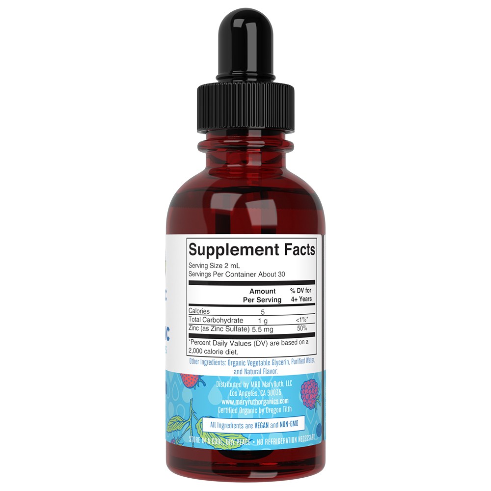 MaryRuth Organics - Ekologiska Joniska Zinkdroppar för Barn, Bärsmak - 60 ml - Bild 4